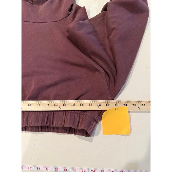 Aeropostale Cropped Hoodie Small | Burgundy Loungecore Streetwear - Picture 4 of 6